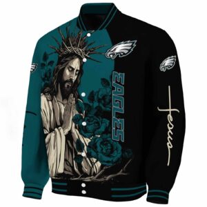 philadelphia eagles hands in prayer green black jacket best selling