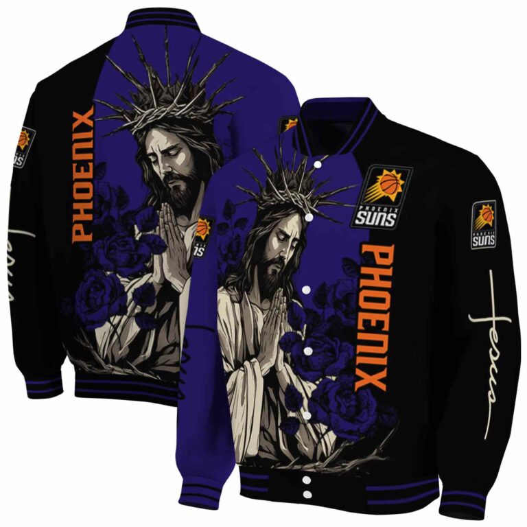 phoenix suns hands in prayer purple black jacket fashion forward