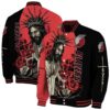 portland trail blazers hands in prayer red black jacket fashion forward