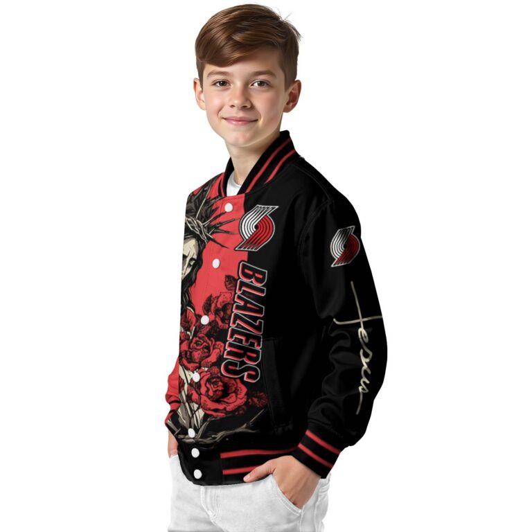 portland trail blazers hands in prayer red black jacket trendy