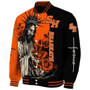 sam houston bearkats hands in prayer orange black jacket best selling