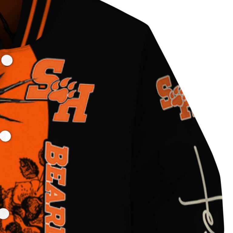 sam houston bearkats hands in prayer orange black jacket premium grade