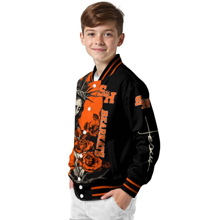sam houston bearkats hands in prayer orange black jacket trendy