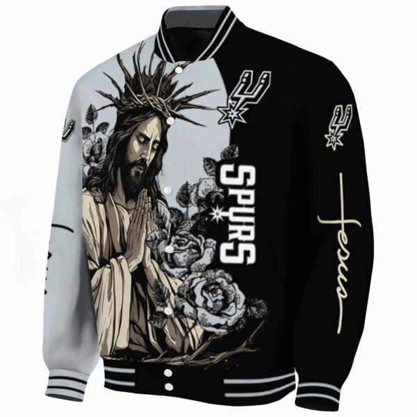 san antonio spurs hands in prayer silver black jacket best selling