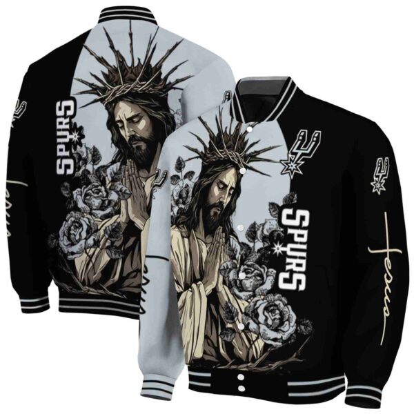 san antonio spurs hands in prayer silver black jacket fashion forward