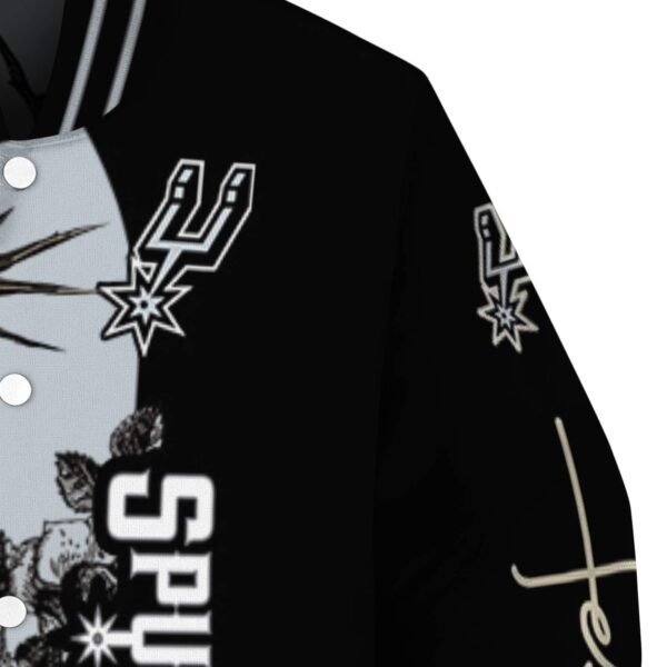 san antonio spurs hands in prayer silver black jacket premium grade