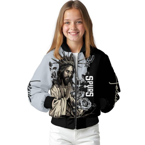 san antonio spurs hands in prayer silver black jacket top rated
