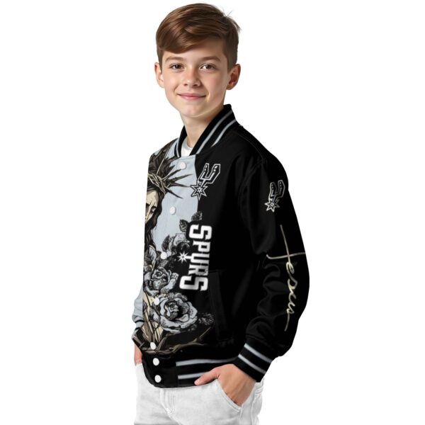 san antonio spurs hands in prayer silver black jacket trendy