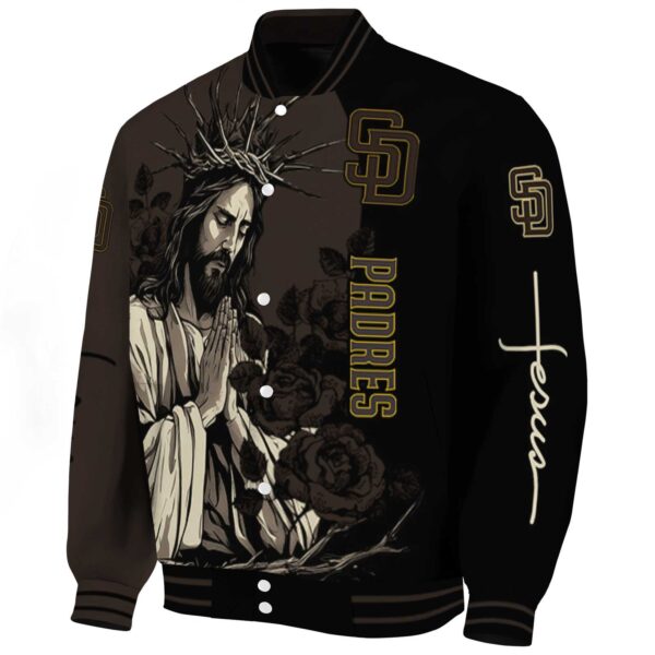 san diego padres hands in prayer brown black jacket best selling