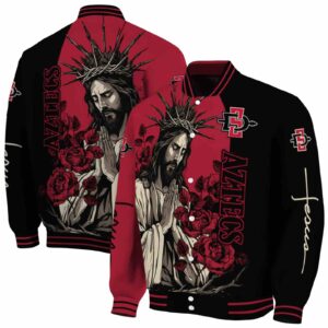 san diego state aztecs hands in prayer red black jacket fashion forward