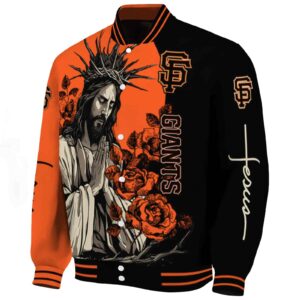 san francisco giants hands in prayer orange black jacket best selling
