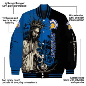 san jose state spartans hands in prayer blue black jacket new arrival