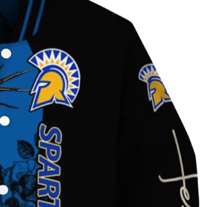 san jose state spartans hands in prayer blue black jacket premium grade
