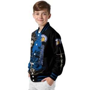 san jose state spartans hands in prayer blue black jacket trendy