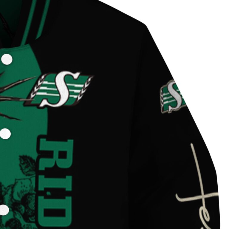 saskatchewan roughriders hands in prayer green black jacket premium grade