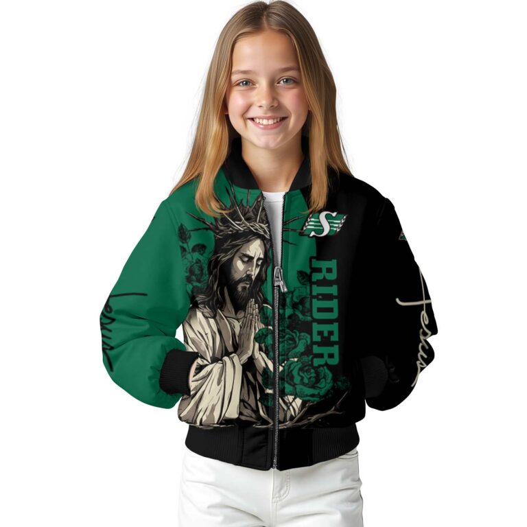 saskatchewan roughriders hands in prayer green black jacket top rated