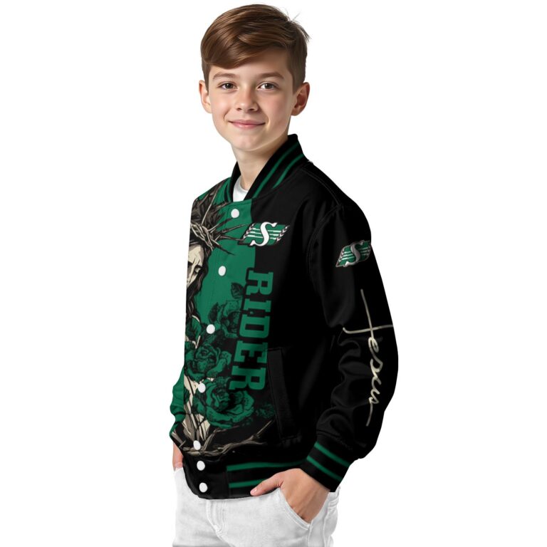 saskatchewan roughriders hands in prayer green black jacket trendy