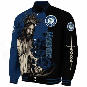 seattle mariners hands in prayer navy blue black jacket best selling