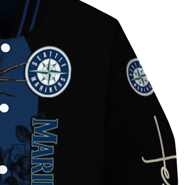 seattle mariners hands in prayer navy blue black jacket premium grade