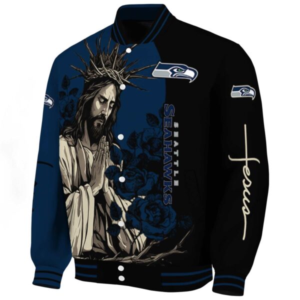 seattle seahawks hands in prayer blue black jacket best selling