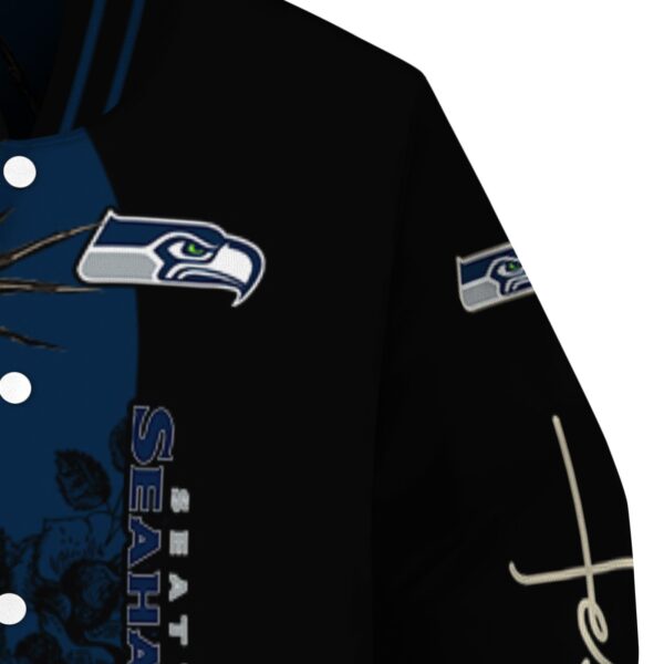 seattle seahawks hands in prayer blue black jacket premium grade