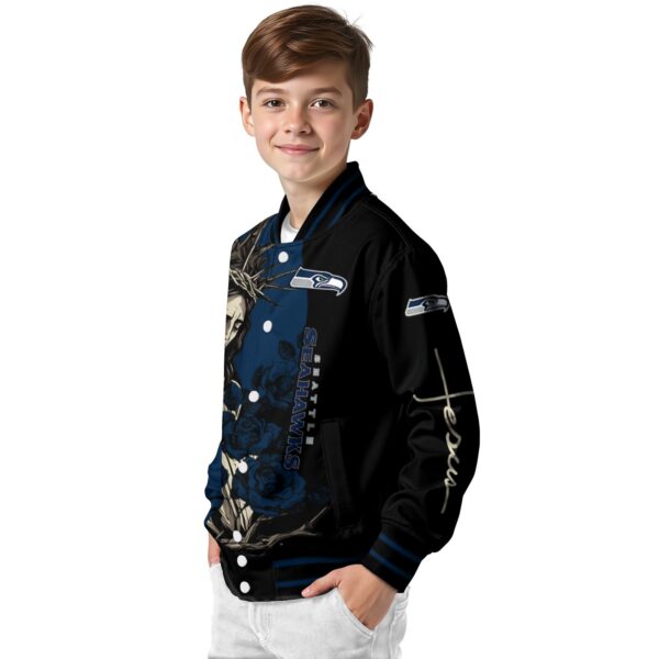 seattle seahawks hands in prayer blue black jacket trendy