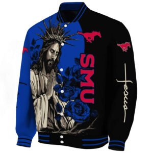smu mustangs hands in prayer blue black jacket best selling