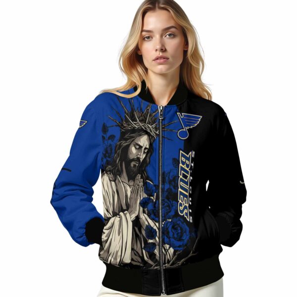 st louis blues hands in prayer blue black jacket latest model