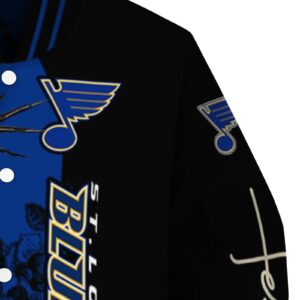 st louis blues hands in prayer blue black jacket premium grade