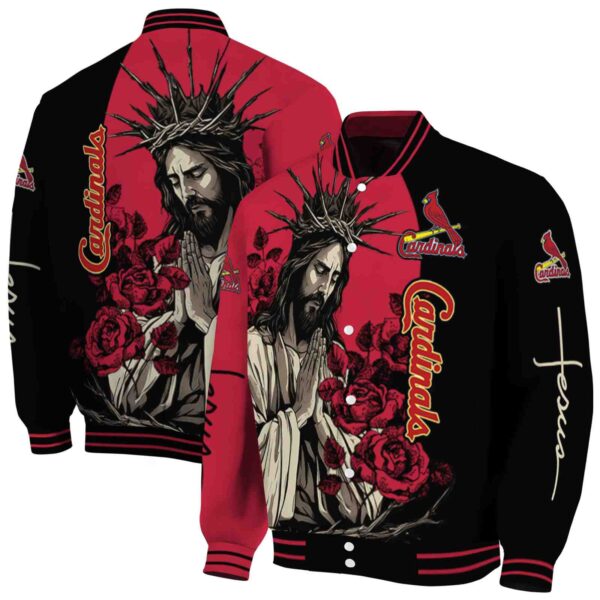 st louis cardinals hands in prayer red black jacket fashion forward