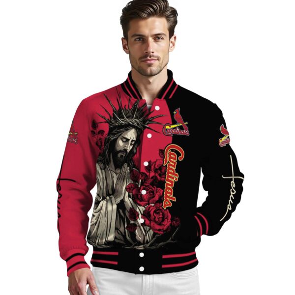 st louis cardinals hands in prayer red black jacket high quality