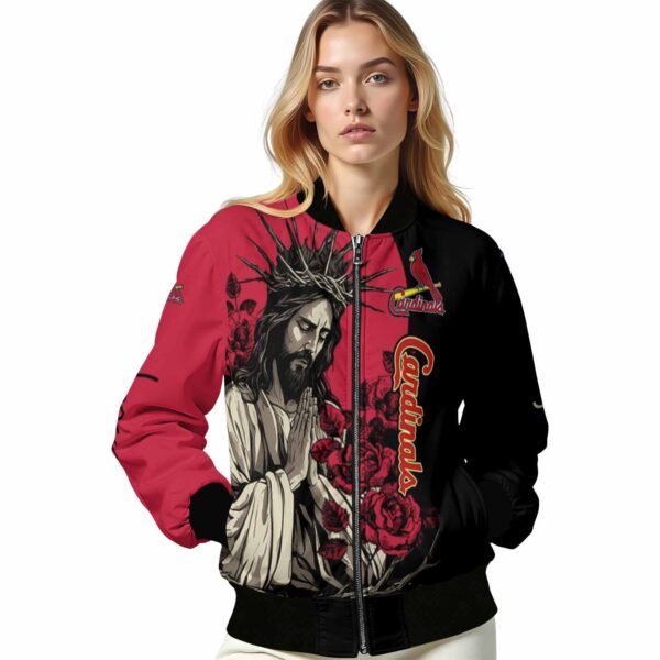st louis cardinals hands in prayer red black jacket latest model