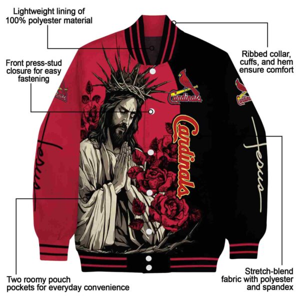 st louis cardinals hands in prayer red black jacket new arrival