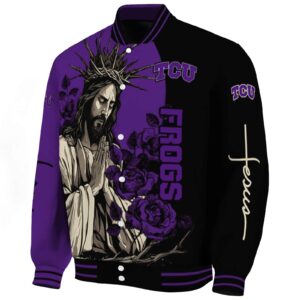 tcu horned frogs hands in prayer purple black jacket best selling