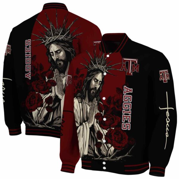 texas am aggies hands in prayer maroon black jacket fashion forward