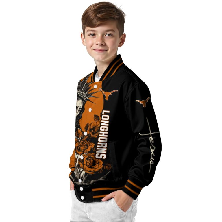 texas longhorns hands in prayer orange black jacket trendy