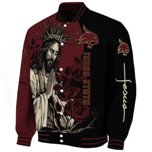 texas state bobcats hands in prayer maroon black jacket best selling