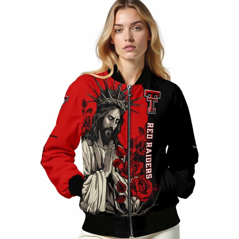 texas tech red raiders hands in prayer red black jacket latest model