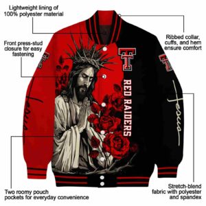 texas tech red raiders hands in prayer red black jacket new arrival