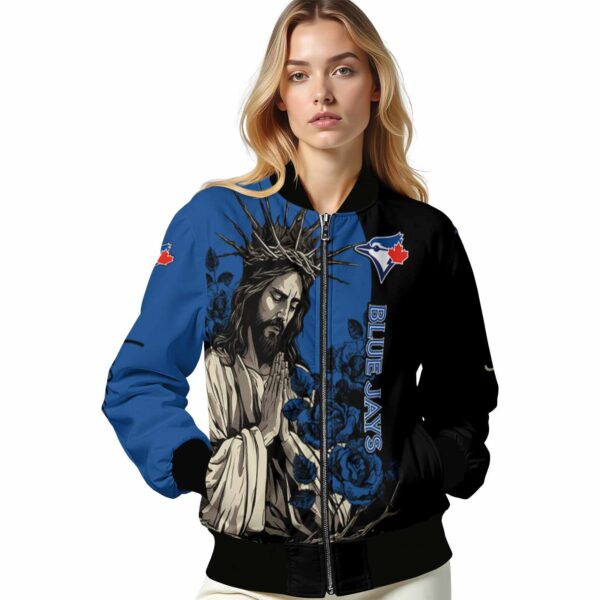 toronto blue jays hands in prayer blue black jacket latest model