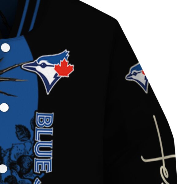 toronto blue jays hands in prayer blue black jacket premium grade