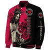 toronto raptors hands in prayer red black jacket best selling