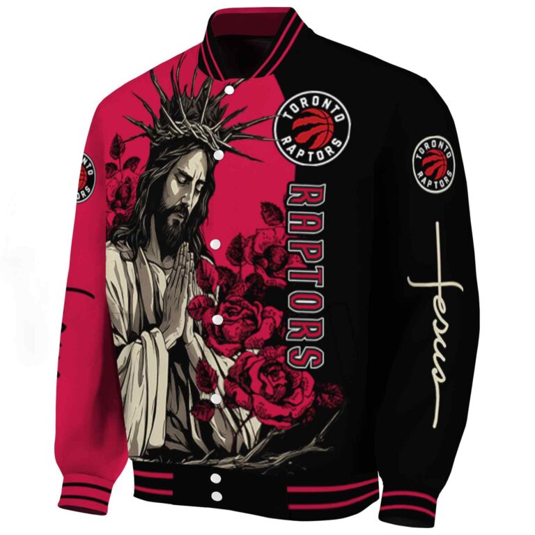 toronto raptors hands in prayer red black jacket best selling