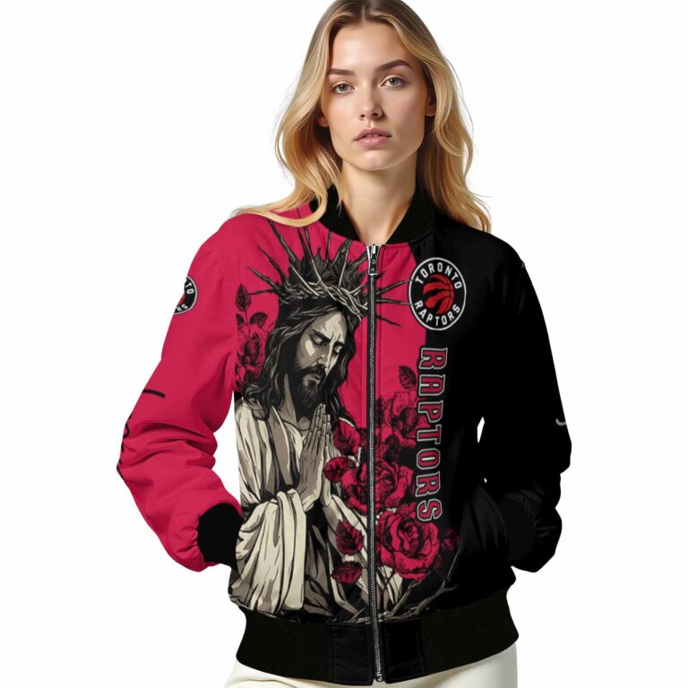toronto raptors hands in prayer red black jacket latest model
