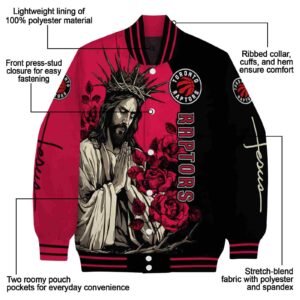 toronto raptors hands in prayer red black jacket new arrival