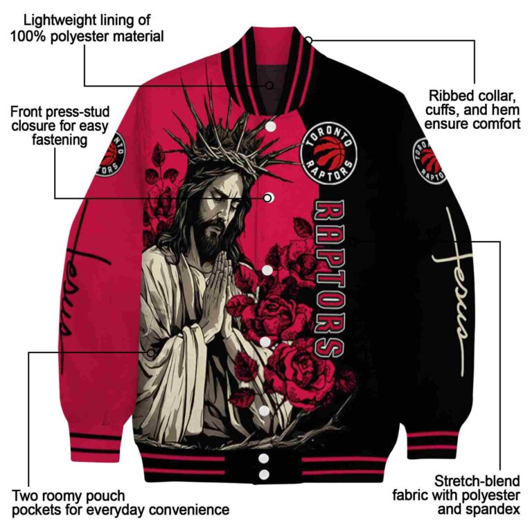toronto raptors hands in prayer red black jacket new arrival