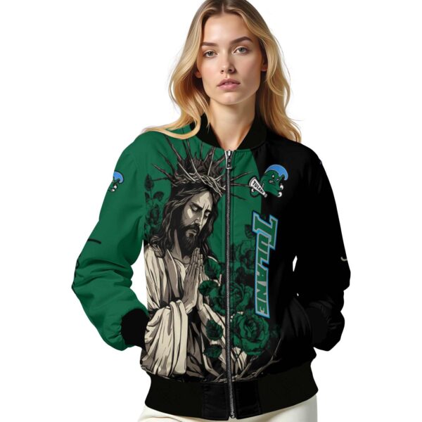 tulane green wave hands in prayer green black jacket latest model