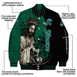 tulane green wave hands in prayer green black jacket new arrival