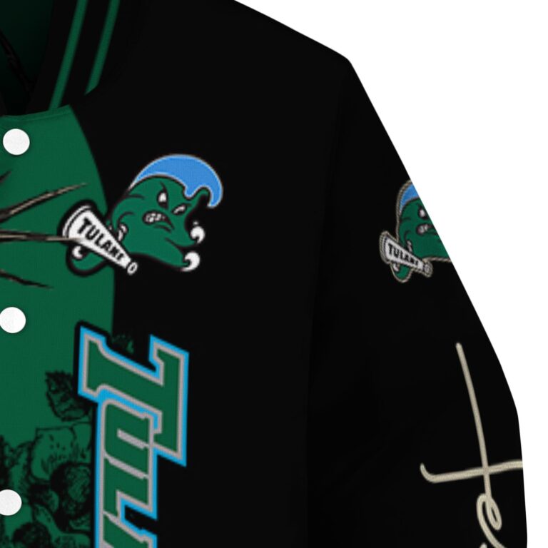 tulane green wave hands in prayer green black jacket premium grade