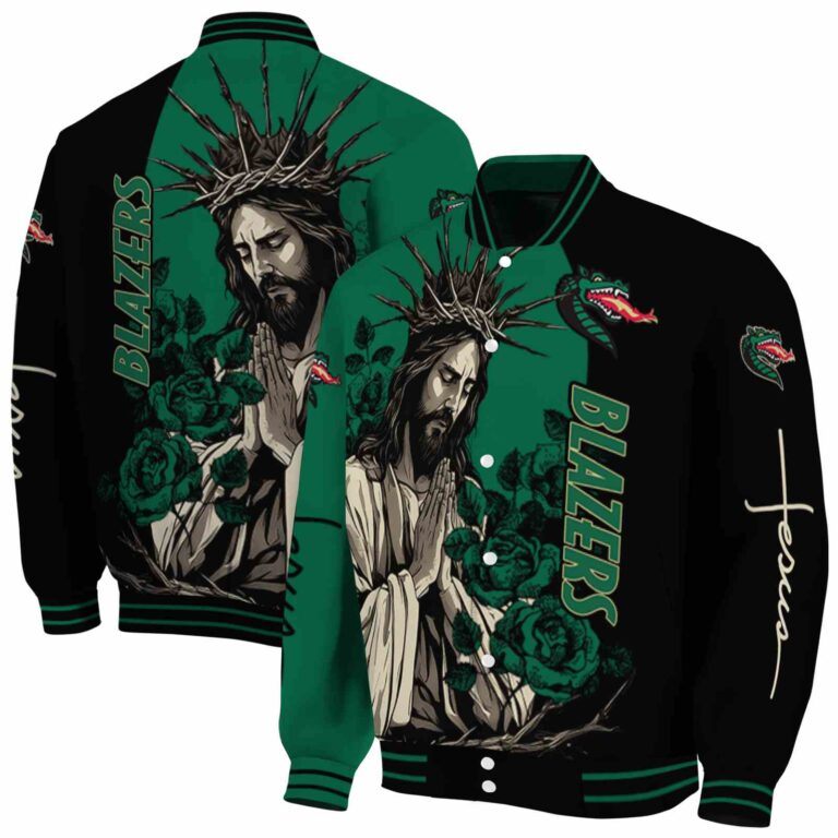 uab blazers hands in prayer green black jacket fashion forward